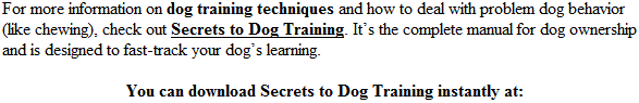 dog training secrets