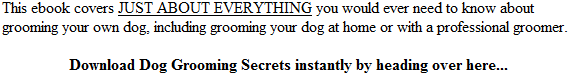 dog grooming secrets