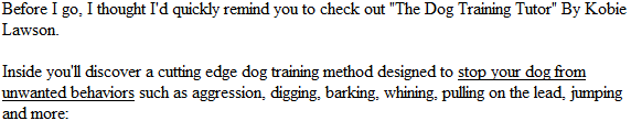 dog training tutor